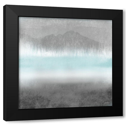 Foggy Loon Lake II Black Modern Wood Framed Art Print with Double Matting by Meneely, Dan