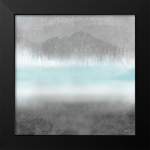 Foggy Loon Lake II Black Modern Wood Framed Art Print by Meneely, Dan