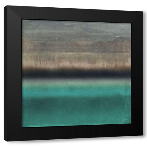 Loon Lake In Teal II Black Modern Wood Framed Art Print by Meneely, Dan