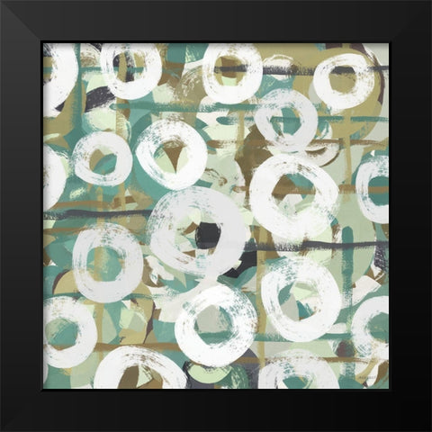 White Spheres I Black Modern Wood Framed Art Print by Meneely, Dan