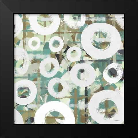 White Spheres II Black Modern Wood Framed Art Print by Meneely, Dan