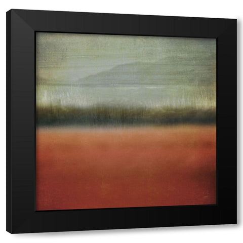 Loon Lake in Reds II Black Modern Wood Framed Art Print by Meneely, Dan