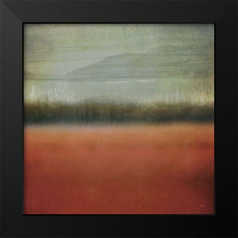 Loon Lake in Reds II Black Modern Wood Framed Art Print by Meneely, Dan