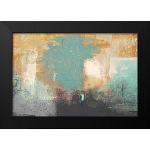 Golden Peak Black Modern Wood Framed Art Print by Meneely, Dan