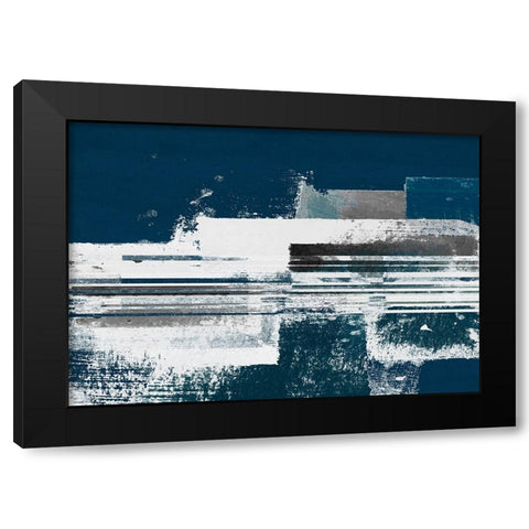 Evening Blocks I Black Modern Wood Framed Art Print with Double Matting by Meneely, Dan