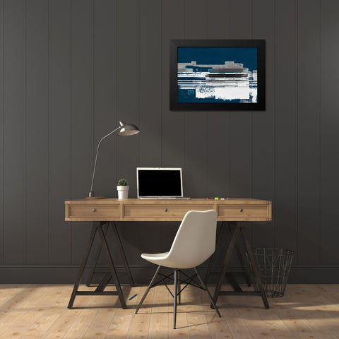 Evening Blocks II Black Modern Wood Framed Art Print by Meneely, Dan
