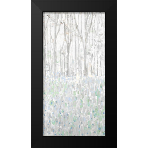 Birchwood Trees I Black Modern Wood Framed Art Print by Meneely, Dan