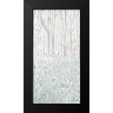 Birchwood Trees II Black Modern Wood Framed Art Print by Meneely, Dan