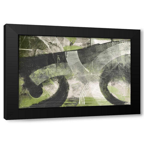 Summer Greens I Black Modern Wood Framed Art Print by Meneely, Dan