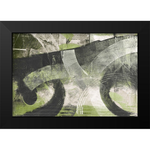 Summer Greens I Black Modern Wood Framed Art Print by Meneely, Dan