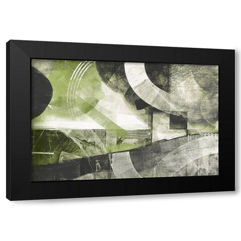 Summer Greens II Black Modern Wood Framed Art Print with Double Matting by Meneely, Dan