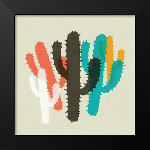 Modern Cacti II Black Modern Wood Framed Art Print by SD Graphics Studio