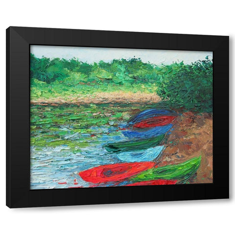 Sail Away Black Modern Wood Framed Art Print by Coolick, Ann Marie