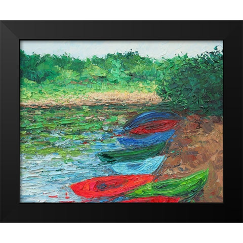 Sail Away Black Modern Wood Framed Art Print by Coolick, Ann Marie