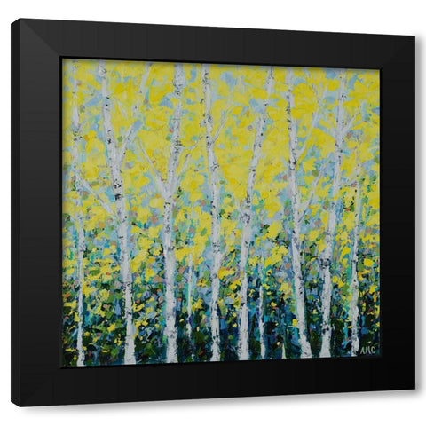 Yellow Birchwood Black Modern Wood Framed Art Print by Coolick, Ann Marie