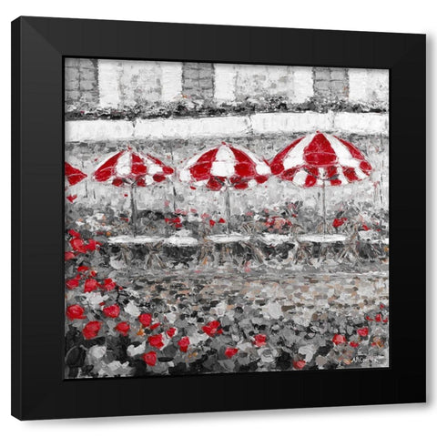 Splash of Red in Paris II Black Modern Wood Framed Art Print by Coolick, Ann Marie