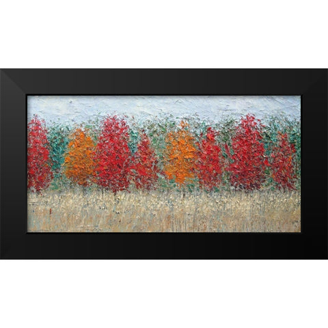 Fall Shower Black Modern Wood Framed Art Print by Coolick, Ann Marie