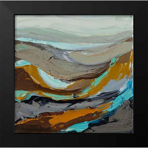 Copper Overflow Black Modern Wood Framed Art Print by Coolick, Ann Marie