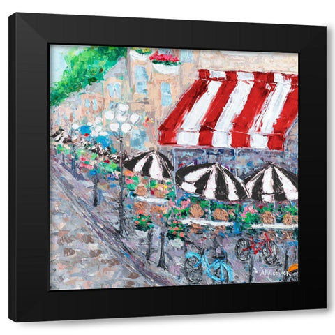Paris On My Mind II Black Modern Wood Framed Art Print by Coolick, Ann Marie