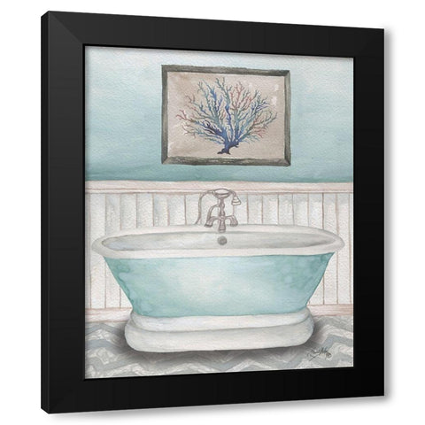 Nautical Bath I Black Modern Wood Framed Art Print by Medley, Elizabeth