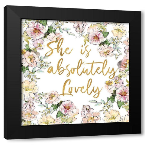 She Is II Black Modern Wood Framed Art Print by Pinto, Patricia