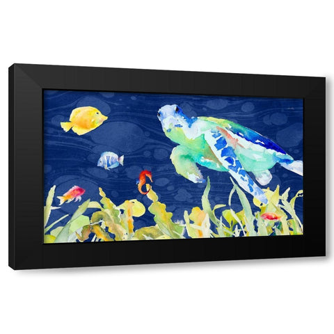 Evening Swims Black Modern Wood Framed Art Print by Loreth, Lanie