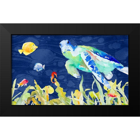 Evening Swims Black Modern Wood Framed Art Print by Loreth, Lanie