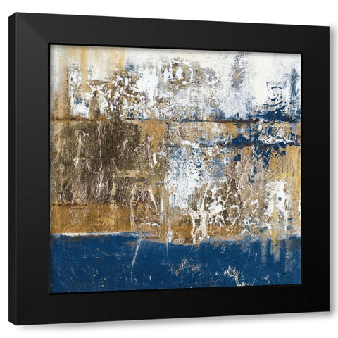 Blue Contemporaneo Black Modern Wood Framed Art Print with Double Matting by Pinto, Patricia