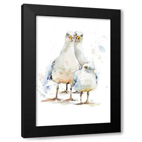 The Happy Family Black Modern Wood Framed Art Print by Pinto, Patricia