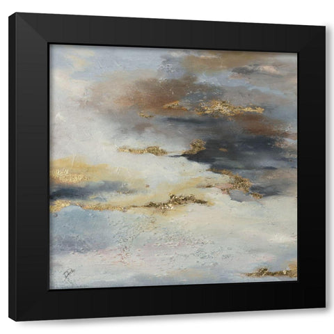 A Light In The Dark I Black Modern Wood Framed Art Print by Pinto, Patricia