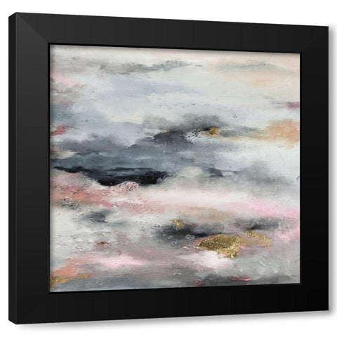 A Blush In The Dark (Square) Black Modern Wood Framed Art Print with Double Matting by Pinto, Patricia