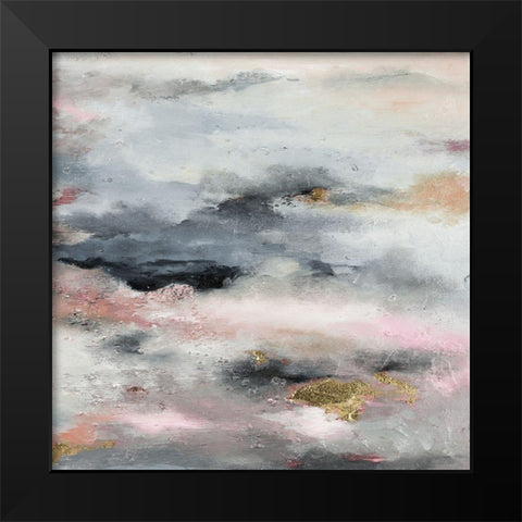 A Blush In The Dark (Square) Black Modern Wood Framed Art Print by Pinto, Patricia