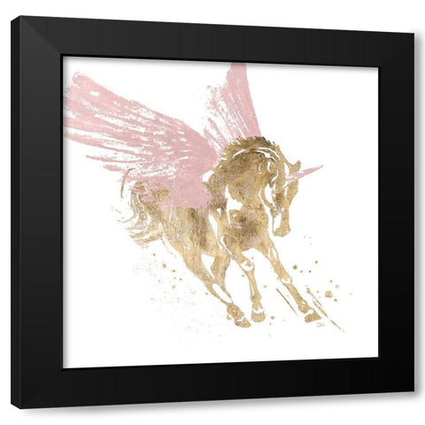 Spirit Unicorn Black Modern Wood Framed Art Print by Pinto, Patricia