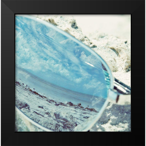 By The Beach Black Modern Wood Framed Art Print by ODell, Debbie