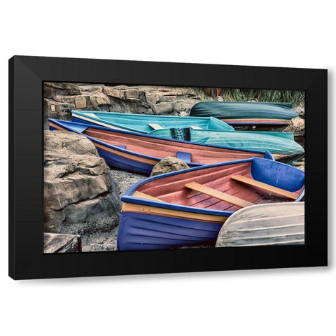 Lakeside Adventures Black Modern Wood Framed Art Print by ODell, Debbie