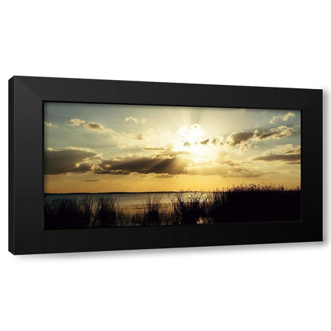 Sunset Over Water Black Modern Wood Framed Art Print by ODell, Debbie