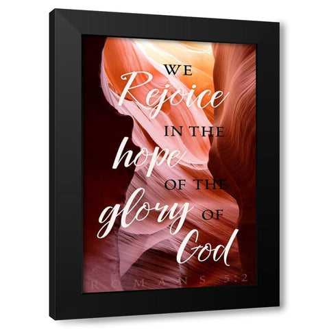 Rejoice and Glory Black Modern Wood Framed Art Print by ODell, Debbie