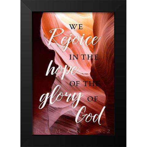 Rejoice and Glory Black Modern Wood Framed Art Print by ODell, Debbie