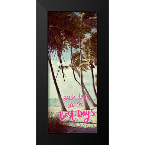 Best Beach Days Panel Black Modern Wood Framed Art Print by ODell, Debbie