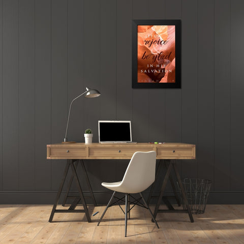 Rejoice in His Salvation Black Modern Wood Framed Art Print by ODell, Debbie