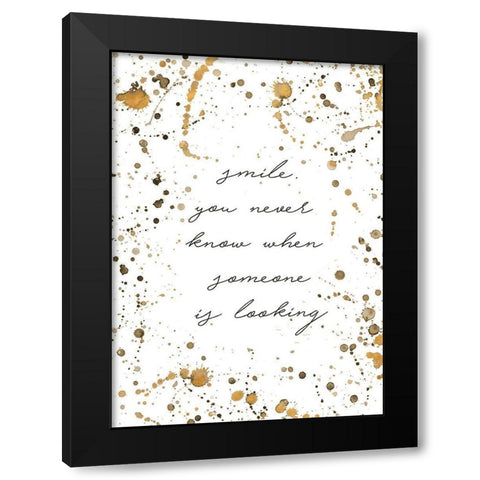 Smile Black Modern Wood Framed Art Print with Double Matting by Wilson, Kali