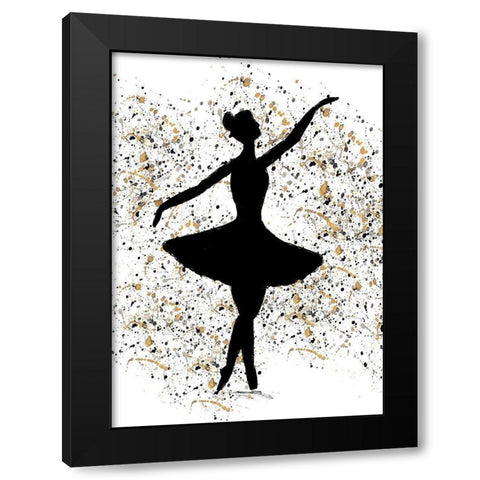 Ballerina Silhouette II Black Modern Wood Framed Art Print with Double Matting by Wilson, Kali