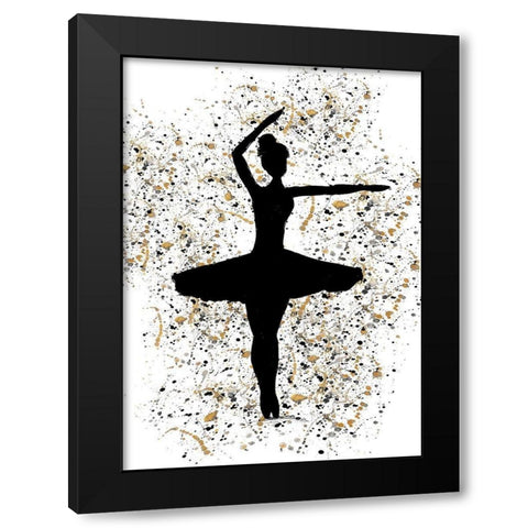 Ballerina Silhouette III Black Modern Wood Framed Art Print with Double Matting by Wilson, Kali