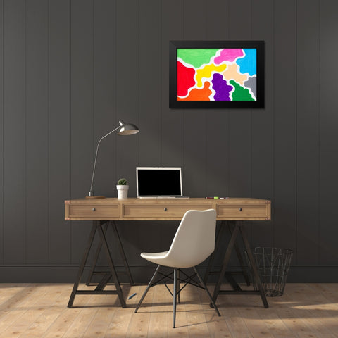 Colossal Amount of Colors Black Modern Wood Framed Art Print by Bryant, Susan