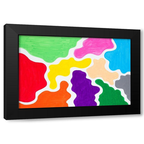 Colossal Amount of Colors Black Modern Wood Framed Art Print with Double Matting by Bryant, Susan