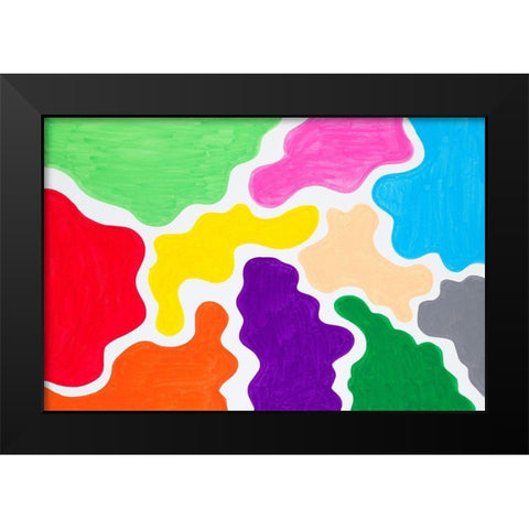 Colossal Amount of Colors Black Modern Wood Framed Art Print by Bryant, Susan
