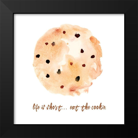 Eat The Cookie Black Modern Wood Framed Art Print by Bryant, Susan