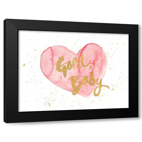 Gold Baby Black Modern Wood Framed Art Print by Bryant, Susan