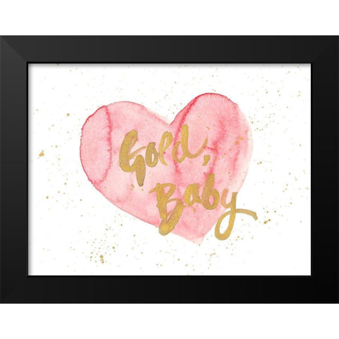 Gold Baby Black Modern Wood Framed Art Print by Bryant, Susan