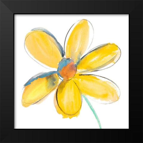 Yellow Summer Daisy Black Modern Wood Framed Art Print by Bryant, Susan